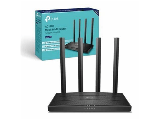 ROUTER WIRELESS TP-LINK ARCHER A6 AC1200 2.4GHZ/300MBPS, LAN WAN 5.0GHZ/867MBPS, MU-MIMO, 4 PUERTOS GIGABIT,802.11AC/A/B/G/N, WPS, DUALBAND.